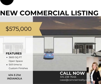 Plus de détails pour 404 21st Street, Indianola, IA - Industriel à vendre