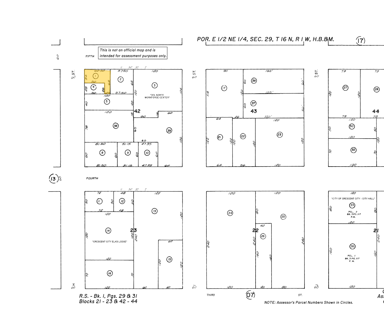 495 H St, Crescent City, CA for sale Plat Map- Image 1 of 2