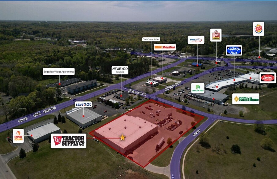 91 W Pine Lake Dr, Newaygo, MI à vendre - Aérien - Image 2 de 11