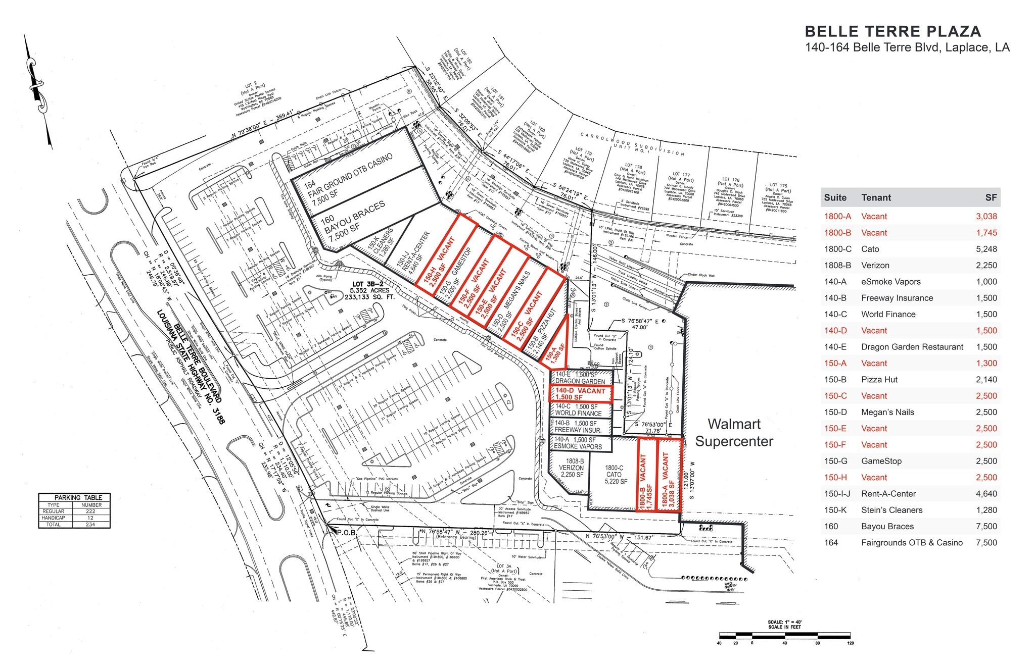 1800 W Airline Hwy, La Place, LA à louer Plan de site- Image 1 de 2