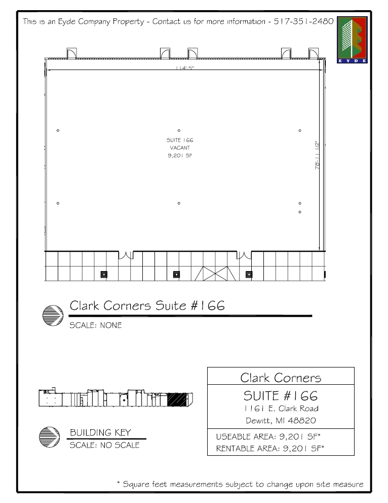 1161 E Clark Rd, Dewitt, MI for lease Floor Plan- Image 1 of 1