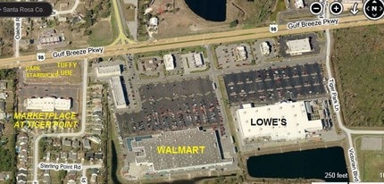 3707-3733 Gulf Breeze Pky, Gulf Breeze, FL - Aerial map view