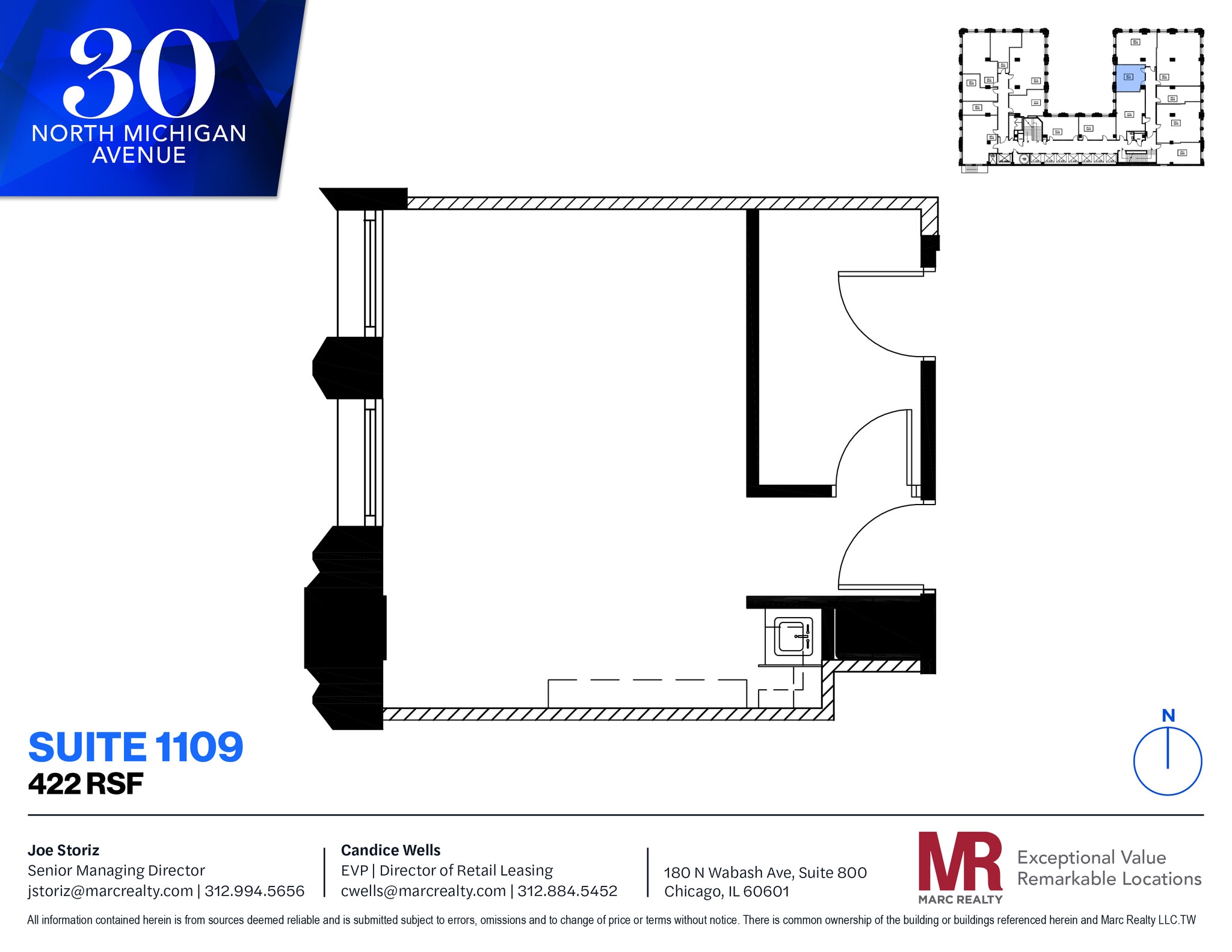 30 N Michigan Ave, Chicago, IL à louer Plan d’étage- Image 1 de 1