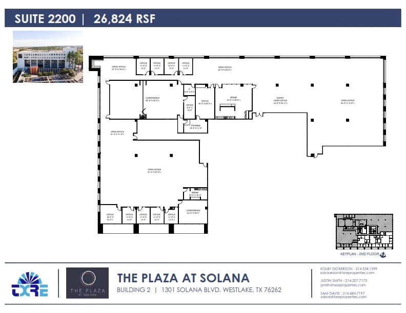 1301 Solana Blvd, Westlake, TX à louer Plan d  tage- Image 1 de 1