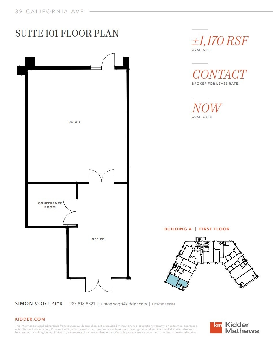 39 California Ave, Pleasanton, CA for lease Floor Plan- Image 1 of 1