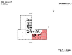 888 7th Ave, New York, NY à louer Plan d’étage- Image 1 de 1