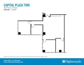 301 E Pine St, Orlando, FL à louer Plan de site- Image 1 de 1