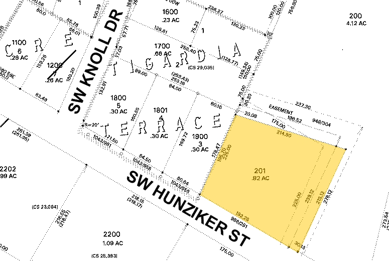 8255 SW Hunziker St, Tigard, OR for lease - Plat Map - Image 2 of 3