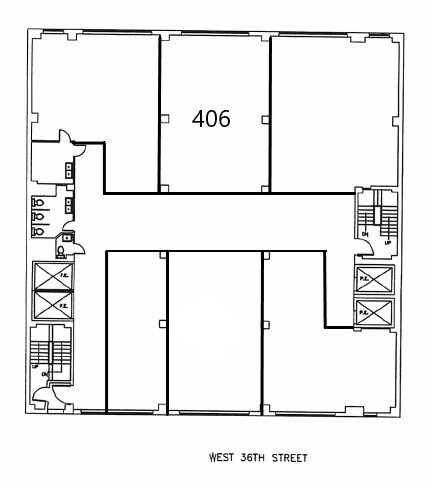 255 W 36th St, New York, NY à louer Plan d’étage- Image 1 de 6
