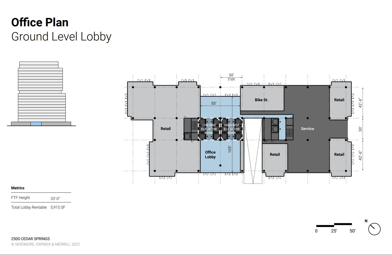 2500 Cedar Springs Rd, Dallas, TX à louer Plan d  tage- Image 1 de 1