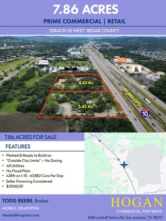 Plus de détails pour 25930 Interstate 10 W, Boerne, TX - Terrain à vendre