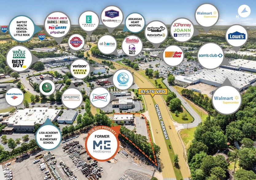 12300 Chenal Pky, Little Rock, AR for sale - Aerial - Image 2 of 6