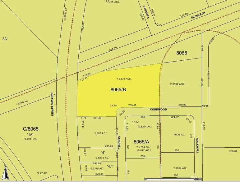 10203 Corkwood Rd, Dallas, TX for lease - Plat Map - Image 3 of 8