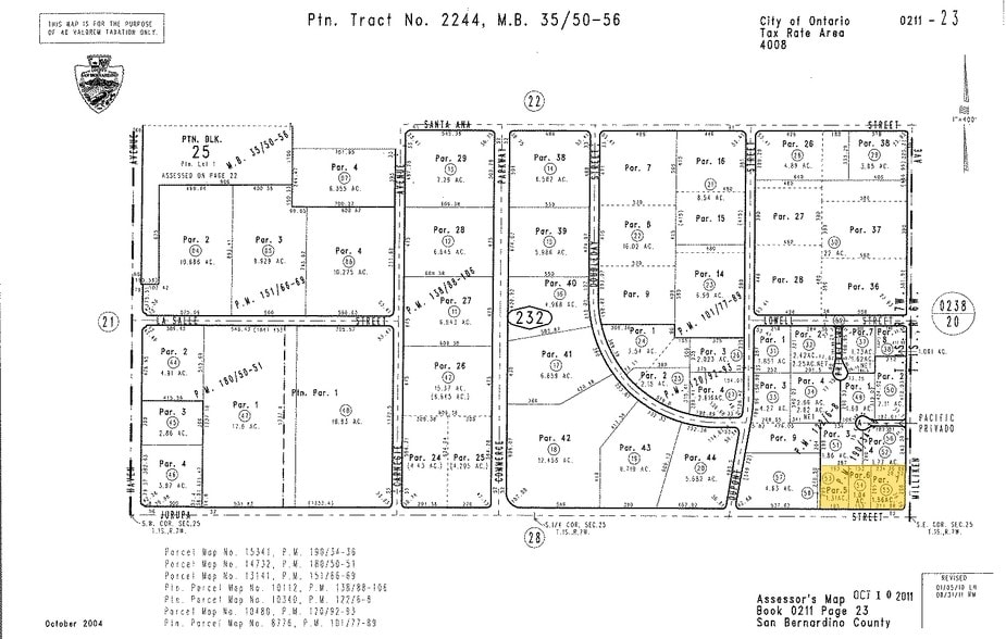 4295 Jurupa St, Ontario, CA for lease - Plat Map - Image 3 of 7