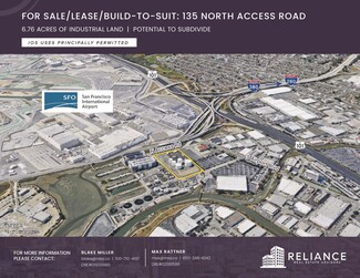 Plus de détails pour 135 N Access Rd, South San Francisco, CA - Terrain à louer