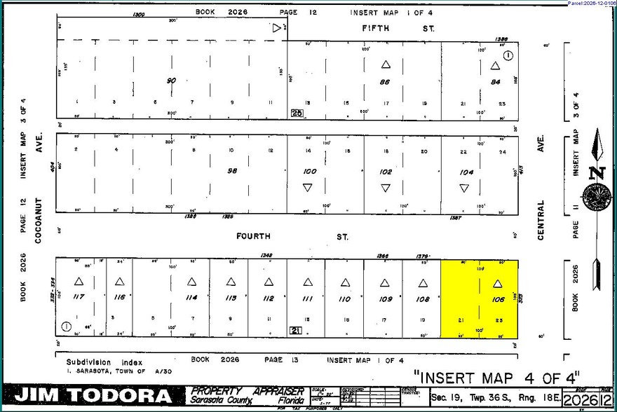 323-329 Central Ave, Sarasota, FL for lease - Plat Map - Image 2 of 31