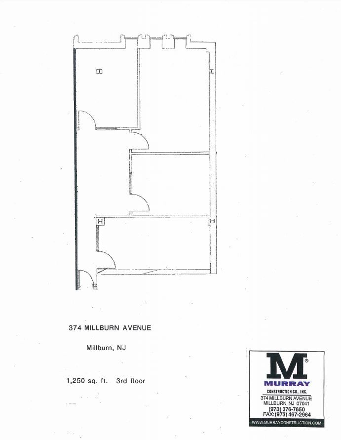 374 Millburn Ave, Millburn, NJ for lease Floor Plan- Image 1 of 1