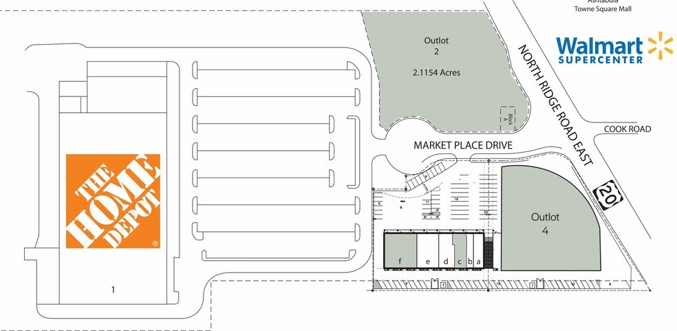 Market Pl, Ashtabula, OH à louer - Plan de site - Image 2 de 2