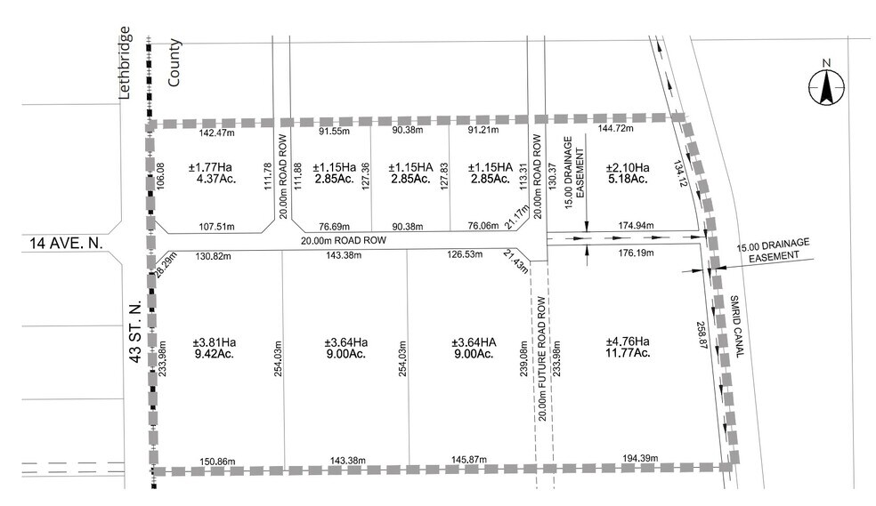 43 St N, Lethbridge, AB à vendre - Plan de site - Image 2 de 3