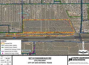 927 W Chavaneaux Rd, San Antonio, TX - AERIAL  map view