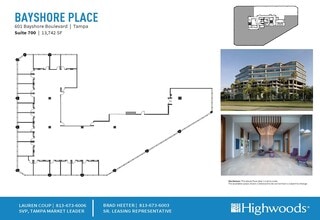 601 Bayshore Blvd, Tampa, FL à louer Plan d’étage- Image 1 de 1