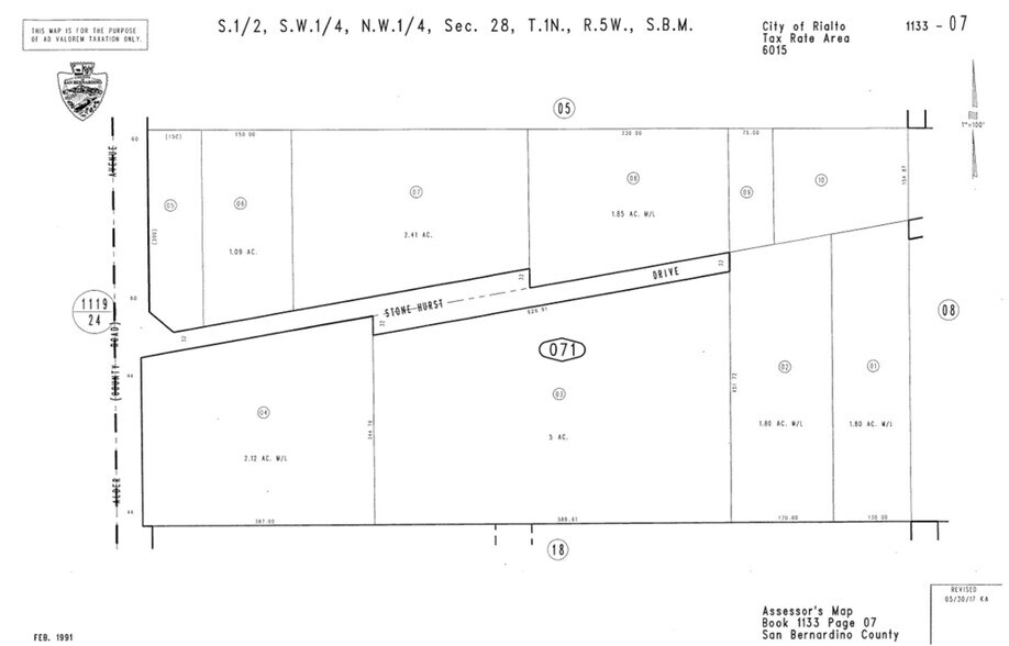 2239 Stonehurst Dr, Rialto, CA à vendre - Plan cadastral - Image 2 de 2