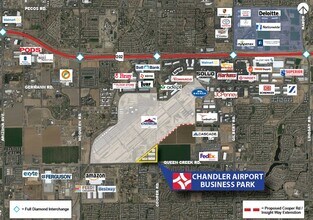NWC of Cooper Rd & Queen Creek Rd, Chandler, AZ - AERIAL  map view