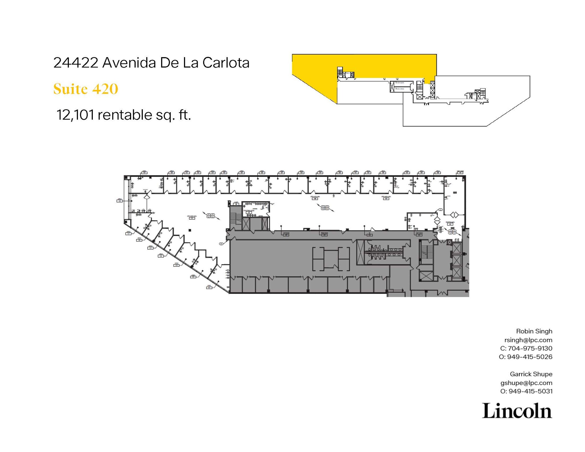 24422 Avenida De La Carlota, Laguna Hills, CA for lease Floor Plan- Image 1 of 8