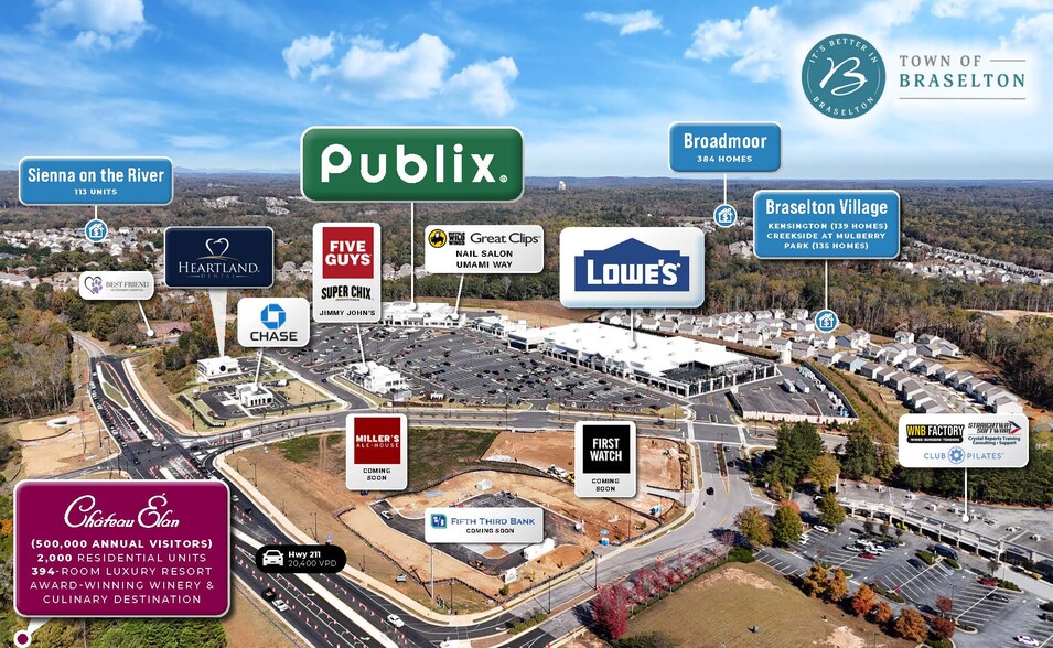 1046 Braselton Village Pky, Braselton, GA for sale - Aerial - Image 2 of 3