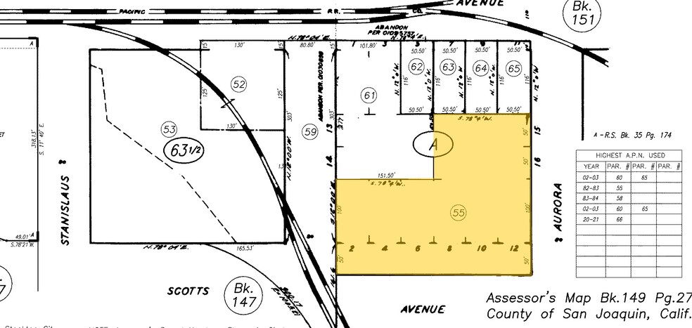 635 S Aurora St, Stockton, CA à vendre - Plan cadastral - Image 3 de 4