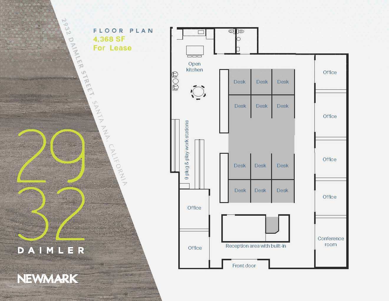 2932 Daimler St, Santa Ana, CA for lease Floor Plan- Image 1 of 1