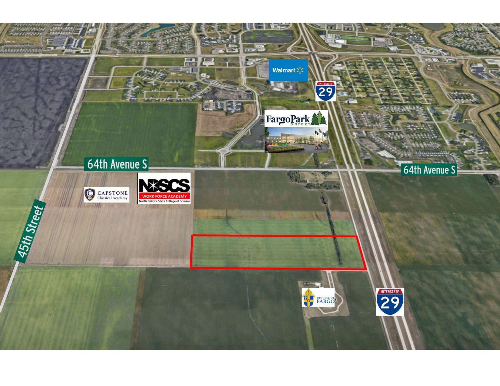 10-138-49 Stanley Township, Fargo, ND à vendre Aérien- Image 1 de 2