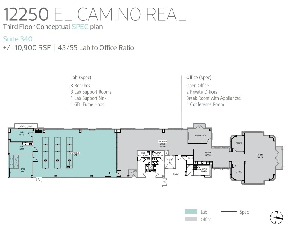 12250 El Camino Real, San Diego, CA for lease Floor Plan- Image 1 of 1