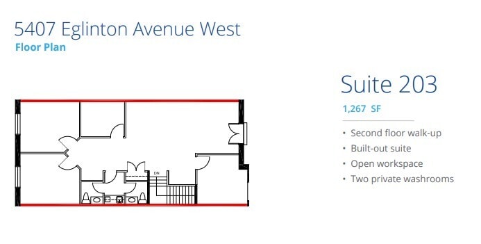 5397 Eglinton Ave W, Toronto, ON à louer Plan d’étage- Image 1 de 1