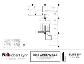 7515 Greenville Ave, Dallas, TX à louer Plan d’étage- Image 1 de 1