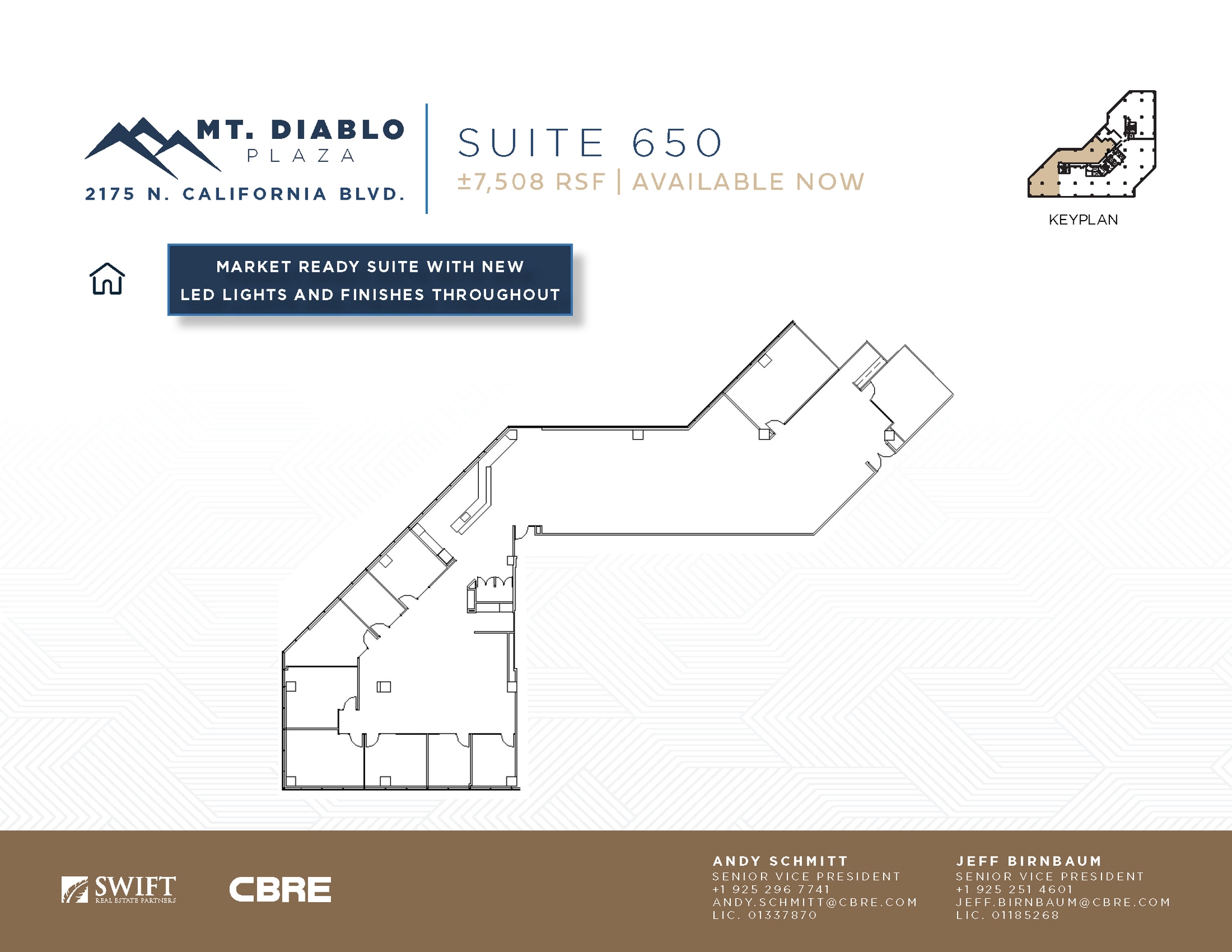2175 N California Blvd, Walnut Creek, CA for lease Floor Plan- Image 1 of 1