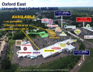 Plus de détails pour 1910-1948 University Ave, Oxford, MS - Commerce de détail à louer