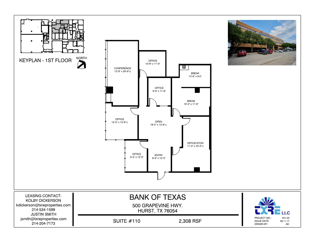500 Grapevine Hwy, Hurst, TX à louer Plan d’étage- Image 1 de 1