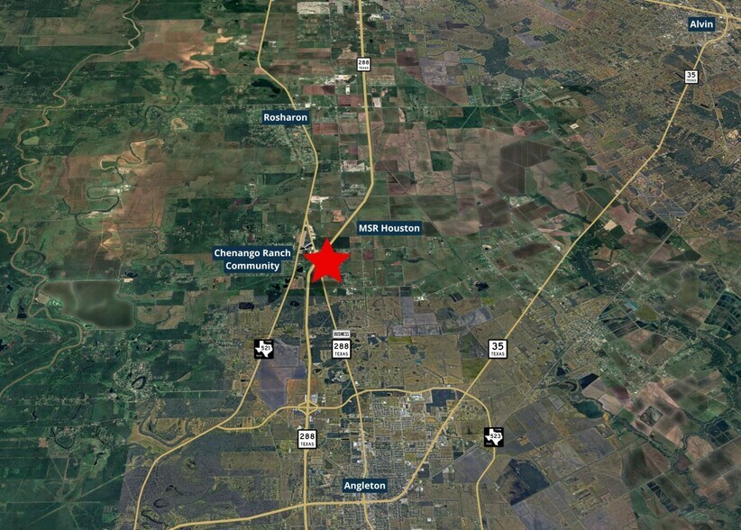 Highway 288 & Business 288, Angleton, TX à vendre - Aérien - Image 2 de 2