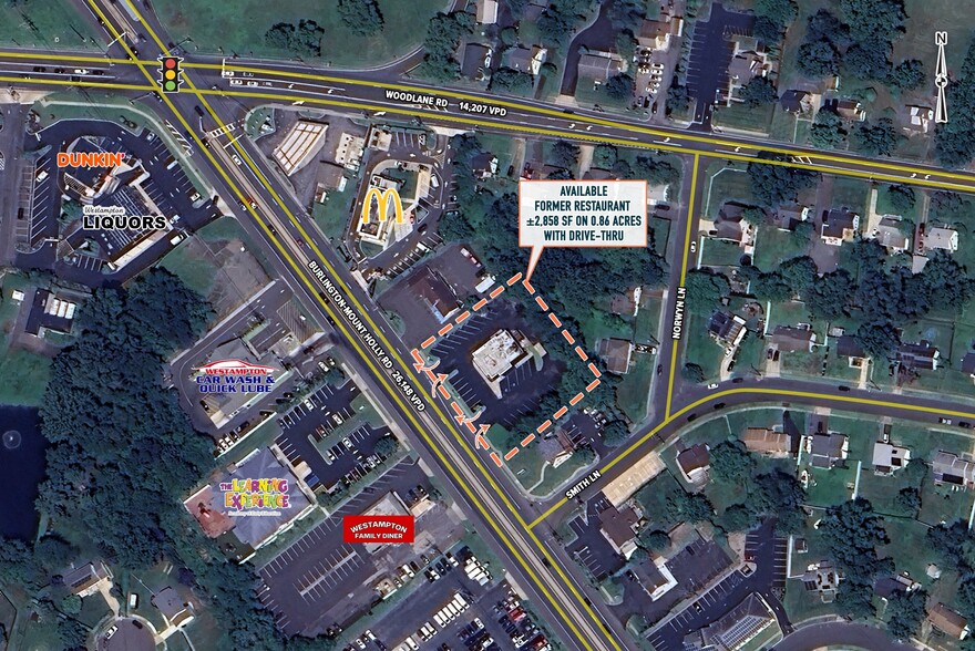 1858 Burlington Mount Holly Rd, Mount Holly, NJ for lease - Aerial - Image 2 of 7