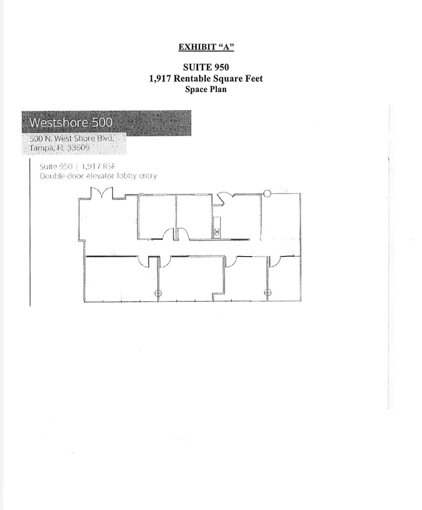 500 N West Shore Blvd, Tampa, FL à louer Plan d  tage- Image 1 de 10