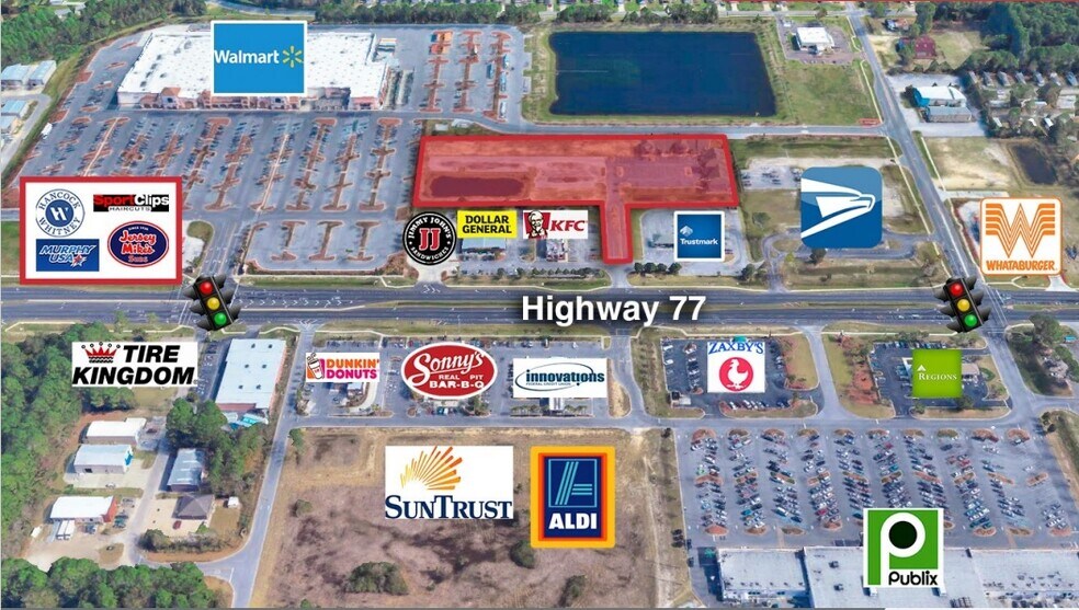 2211 S Highway 77, Lynn Haven, FL à louer - Aérien - Image 2 de 17