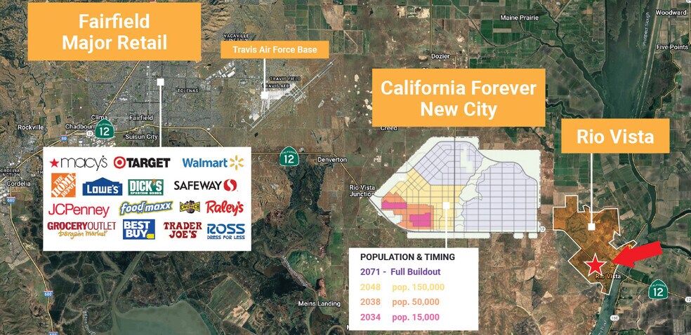 Highway 12 and Drouin Dr, Rio Vista, CA à louer - Photo du bâtiment - Image 2 de 4