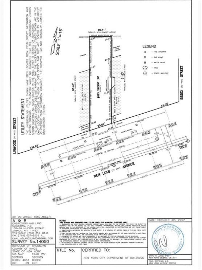 825 New Lots Ave, Brooklyn, NY à vendre Photo du bâtiment- Image 1 de 3