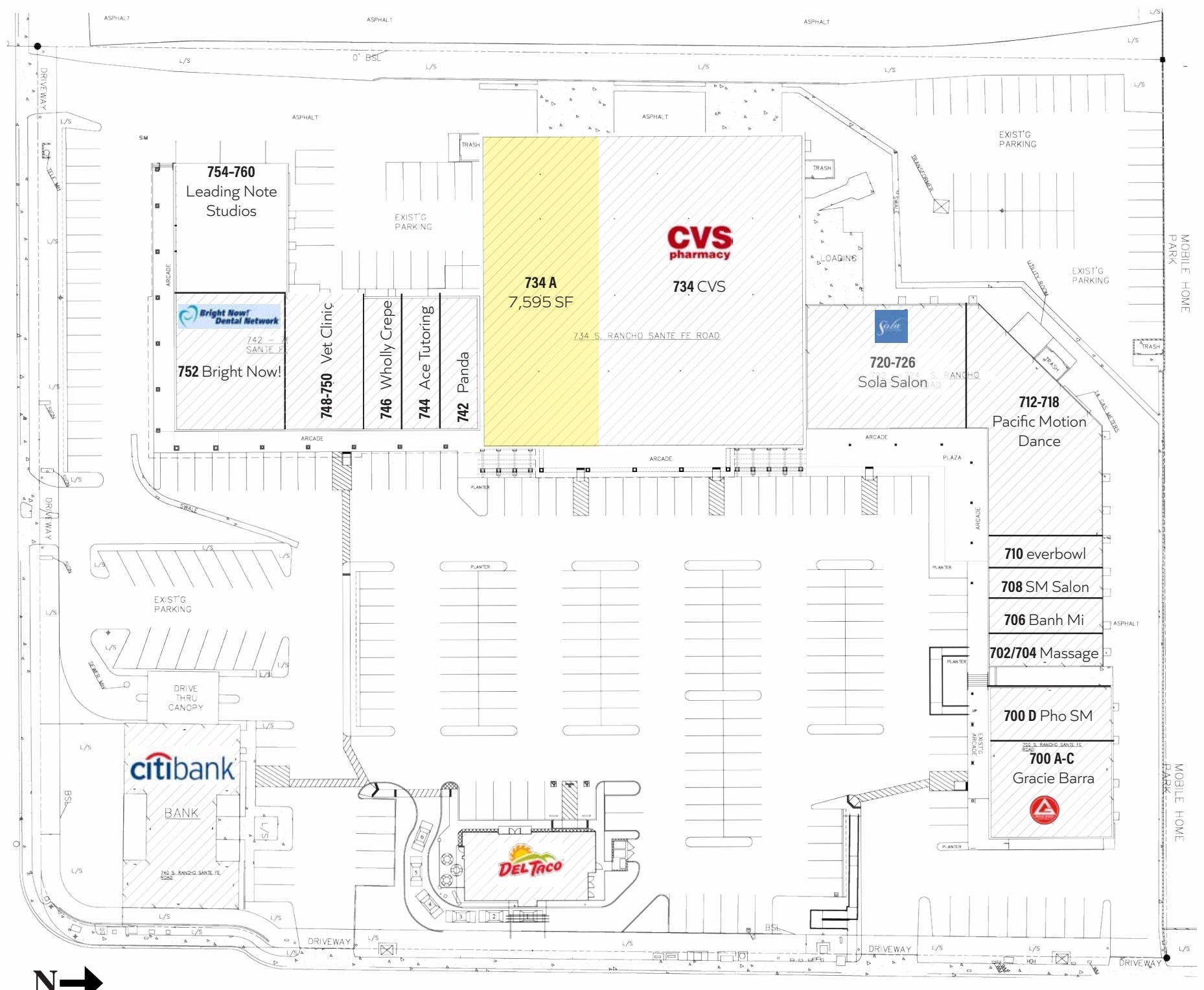 700-760 S Rancho Santa Fe Rd, San Marcos, CA à louer Plan de site- Image 1 de 1