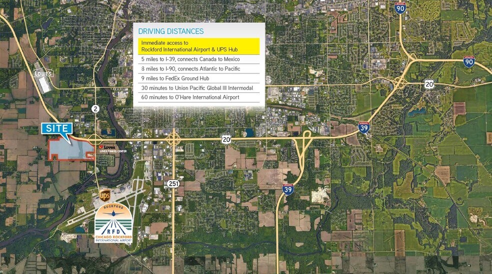 4507 S Main St, Rockford, IL à vendre - Aérien - Image 2 de 3