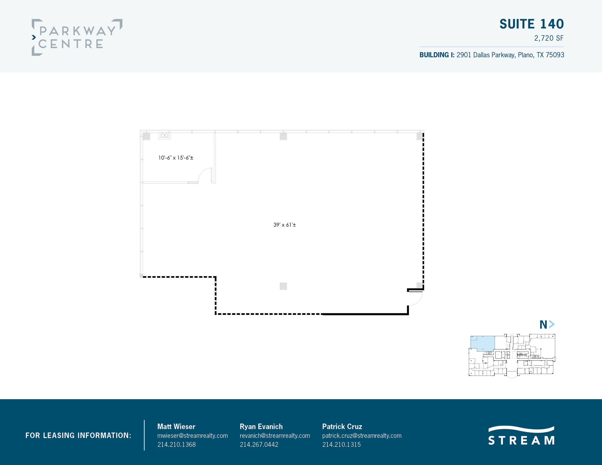 2901 N Dallas Pky, Plano, TX à louer Plan d  tage- Image 1 de 2