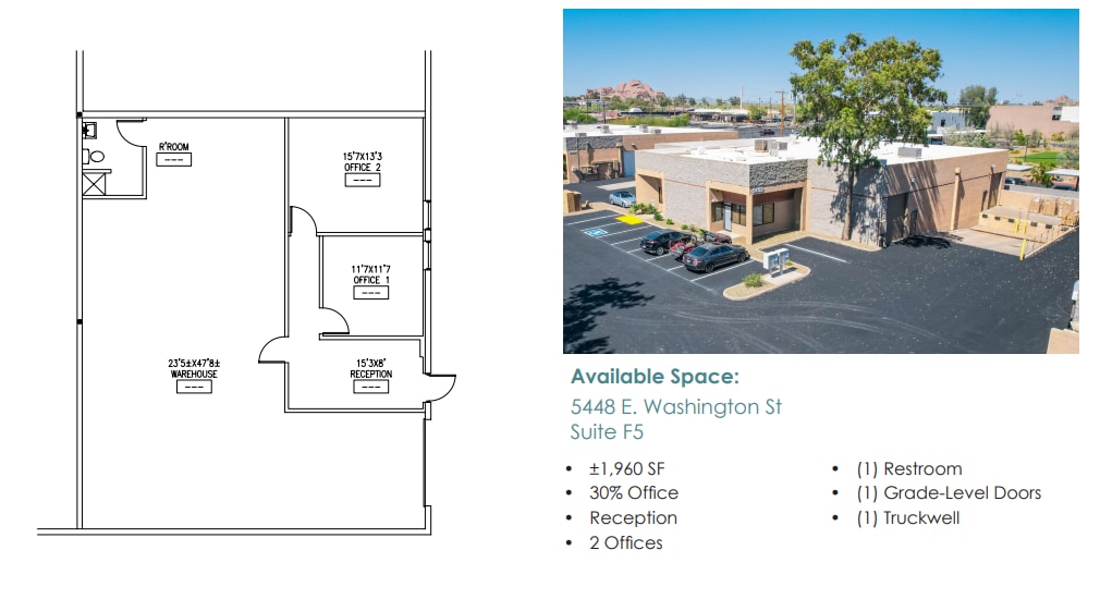 5444 E Washington St, Phoenix, AZ à louer Plan d’étage- Image 1 de 1