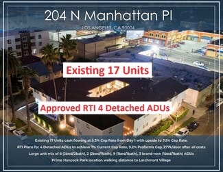 More details for 204 N Manhattan Pl, Los Angeles, CA - Multifamily for Sale