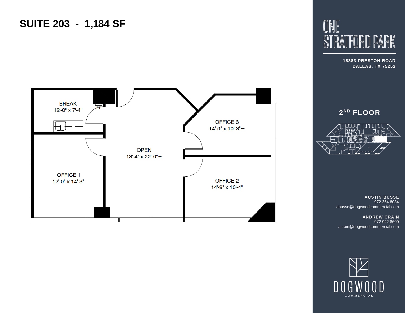 18383 Preston Rd, Dallas, TX à louer Plan d’étage- Image 1 de 1